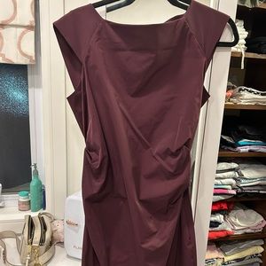 Diane Von Furstenberg aubergine work shift dress